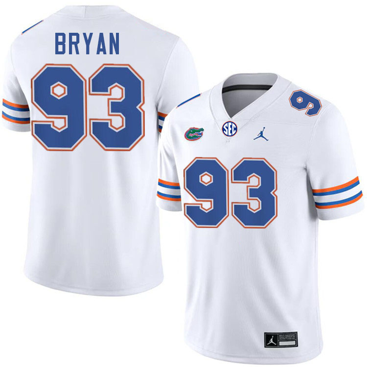 Taven Bryan Florida Jersey,Florida Gators #93 Taven Bryan Jersey Youth Uniforms-White